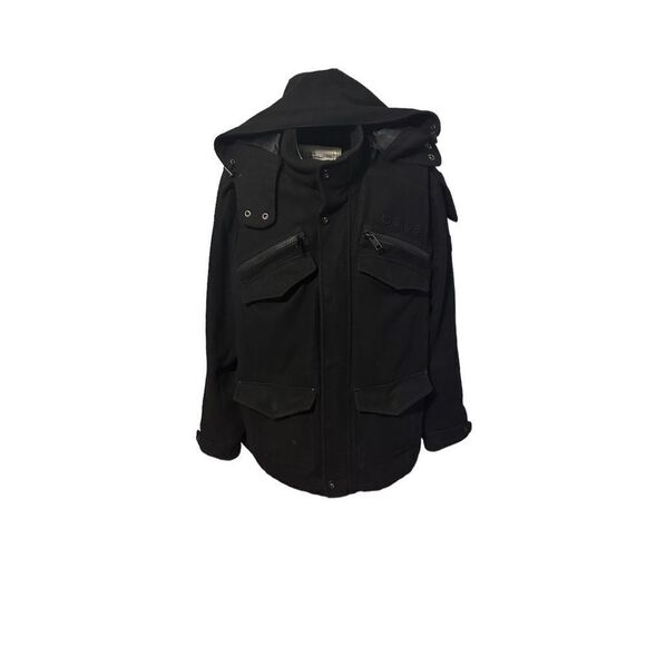 RARE VINTAGE MCBLING Y2K Rocawear Men's Wool Blend Black Jacket SIZE large retai - Picture 1 of 5